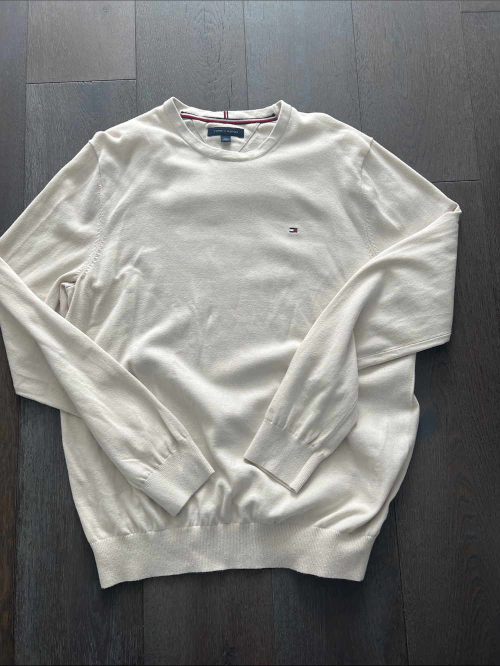 Tommy Hilfiger Men's Off-White Crewneck Sweater